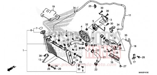 RADIATEUR CB650RAK de 2019